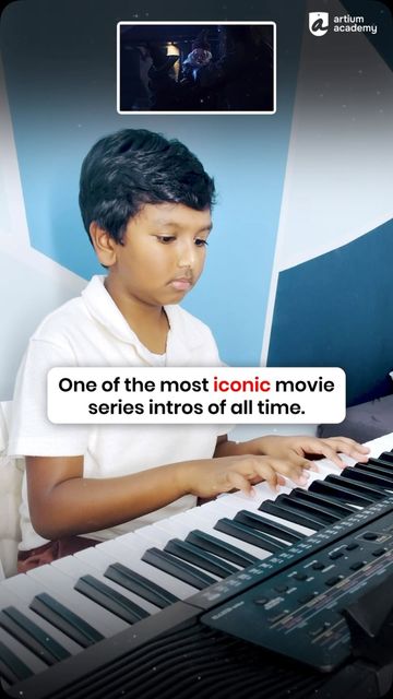 Learner Ovi plays Hedwig's Theme on piano